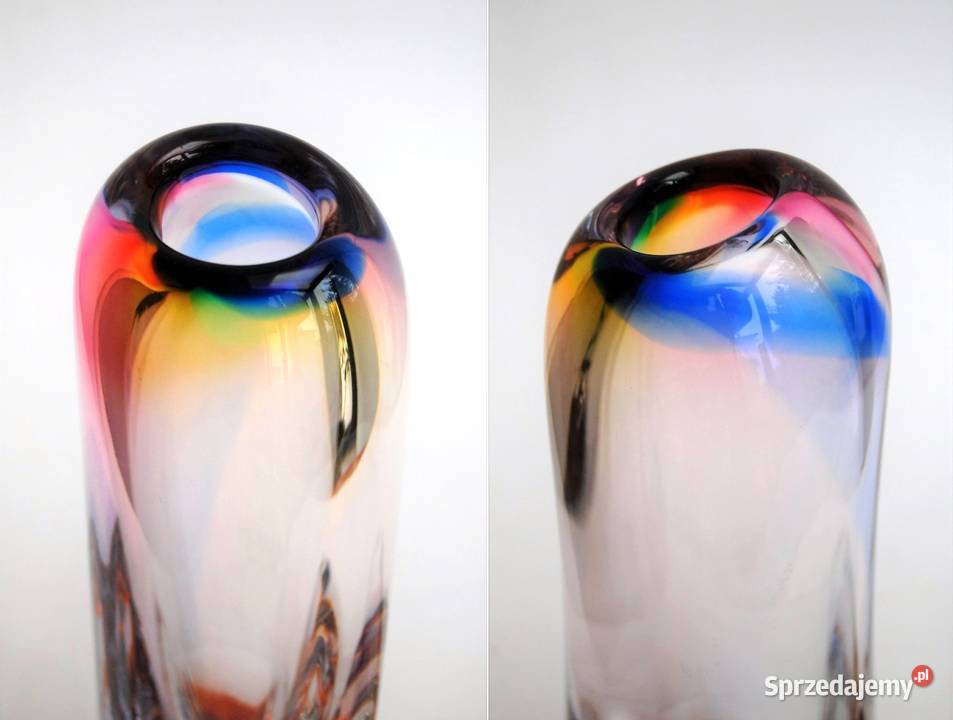 Wazon i popielniczka szkło kryształ Bohemia