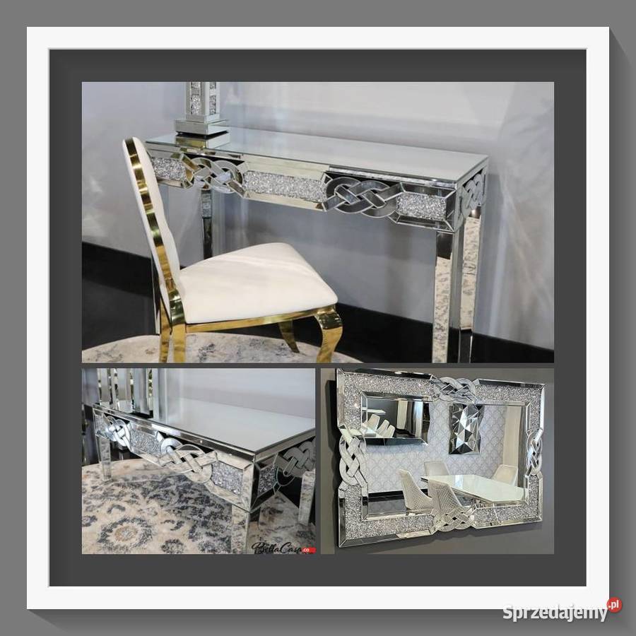 Ława Glamour Szklana Lustrzana Prostokątna