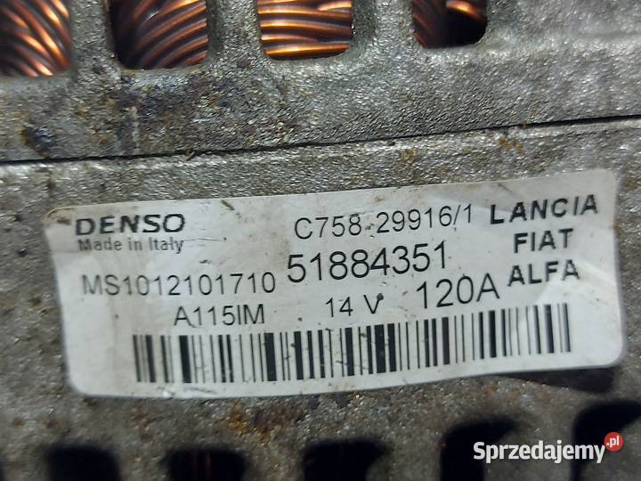 DOBLO TIPO 16 CDTI EURO6 940C1000 120 alternator Kielce sprzedam