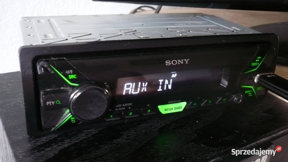 SONY USBAUX Dsx a202ui Radio samochodowe ZIELONE Elektronika łódzkie