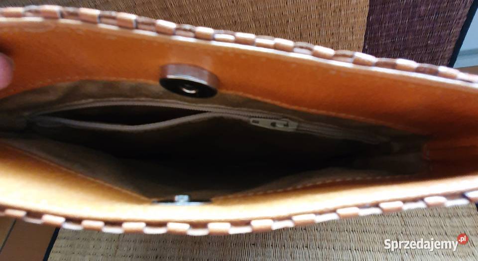 Włoska TOREBKA z naturalnej skóry plecionej lubelskie Lublin sprzedam