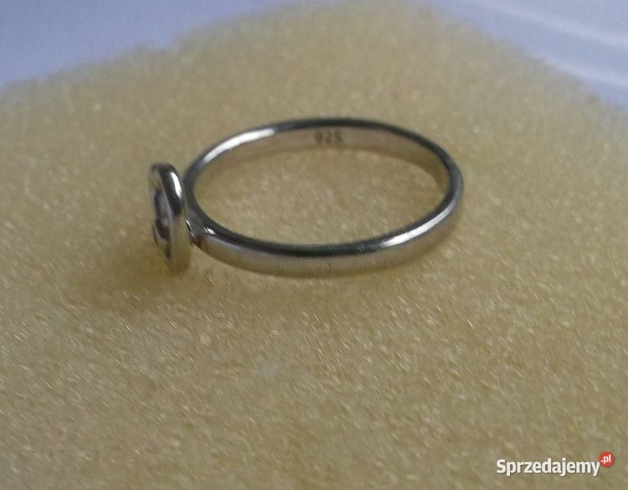 pierścionek srebrny z serduszkiem 10 podlaskie Suwałki