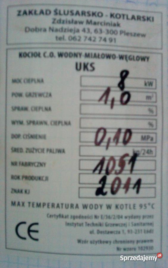 Piec co wszystkopalny Jelenia Góra