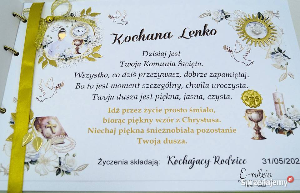 Duży Album Prezent Pamiątka Pierwsza Komunia Św Zielona Góra sprzedam
