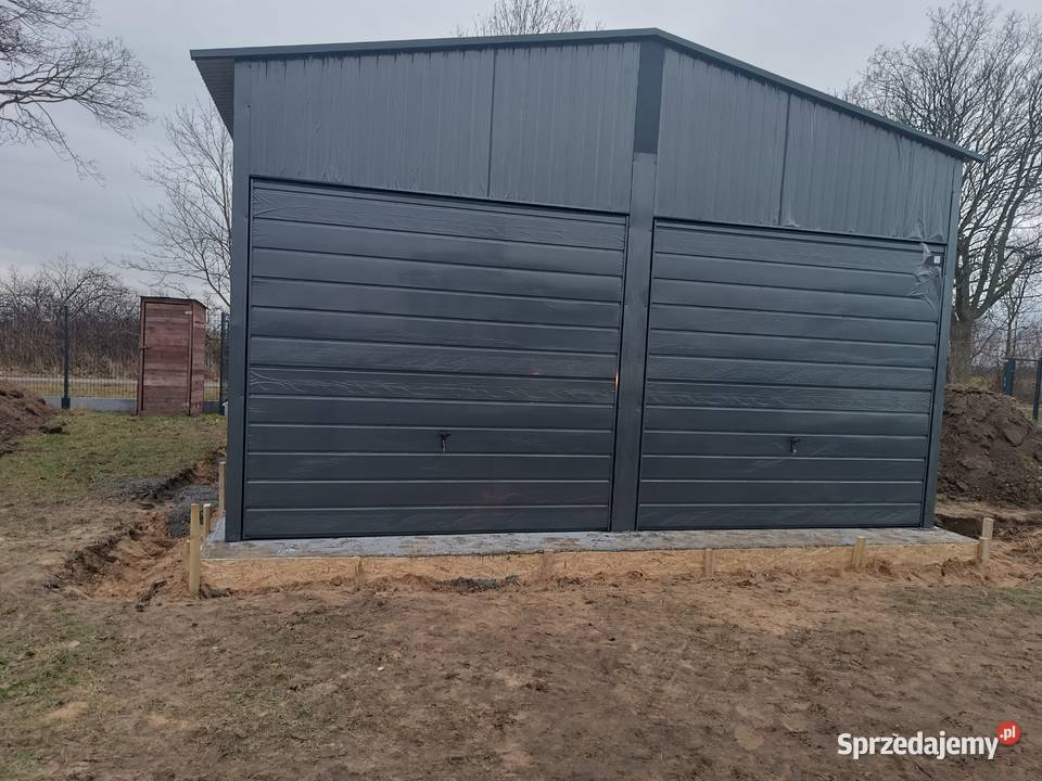 Garaż Blaszany Grafitowy PRODUCENT Niskie Ceny Ostrów Wielkopolski