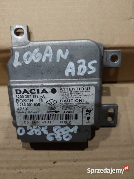 DACIA LOGAN sensor airbag 0285001650 świętokrzyskie Kielce