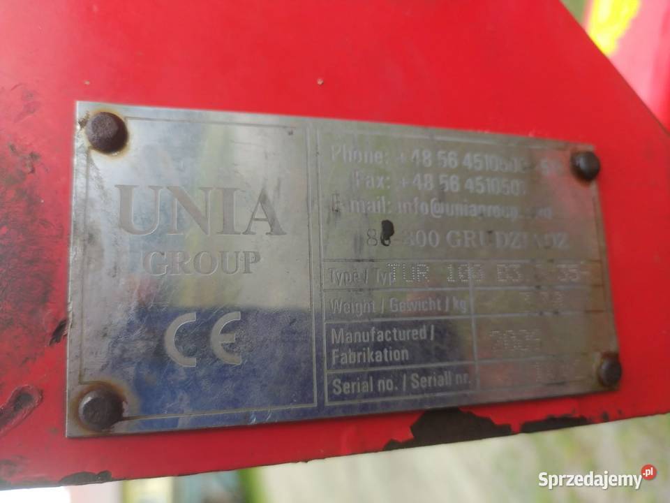 Pług UNIA TUR 100 NOWY ORYGINAŁ Duży 4skibowy Szczucin
