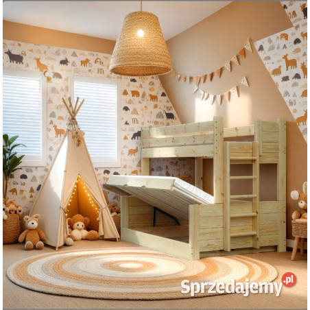 Łóżko piętrowe mega mocne OMEGA trzyosobowe Prudnik