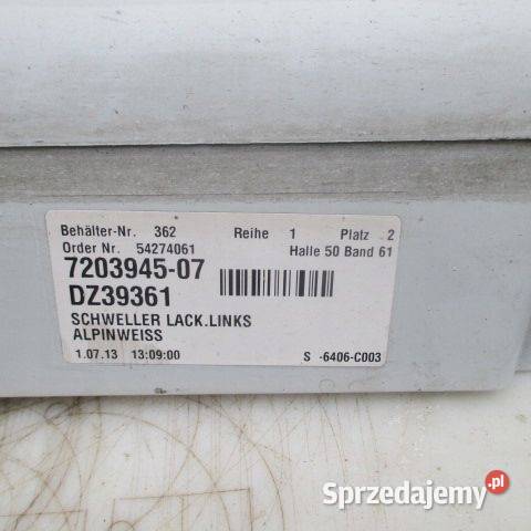 BMW 5 F10 F11 LISTWA PROGOWA LEWA ALPINWEISS osobowe Rakoniewice
