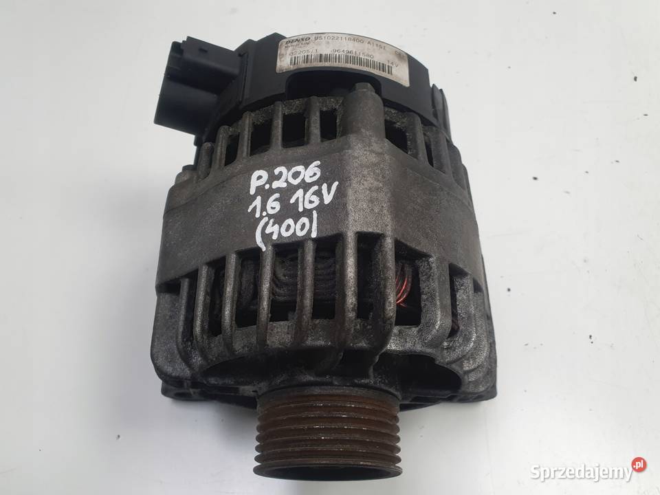 ALTERNATOR Peugeot 206 16 16V 9649611580 denso Układ elektryczny silnika Rudka