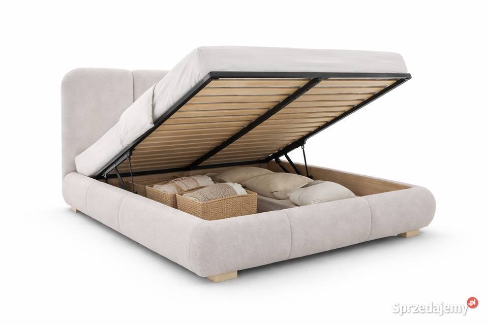 Super designe Łżko SCANDI 140x200 z pojemnikiem mazowieckie Ciechanów