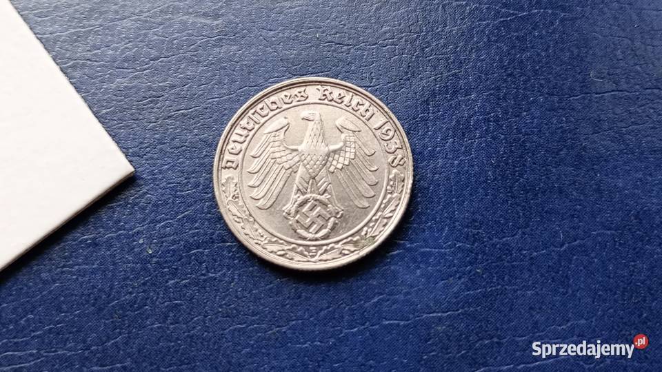 Stare monety 50 pfennig 1938 E Niemcy podkarpackie Lesko sprzedam