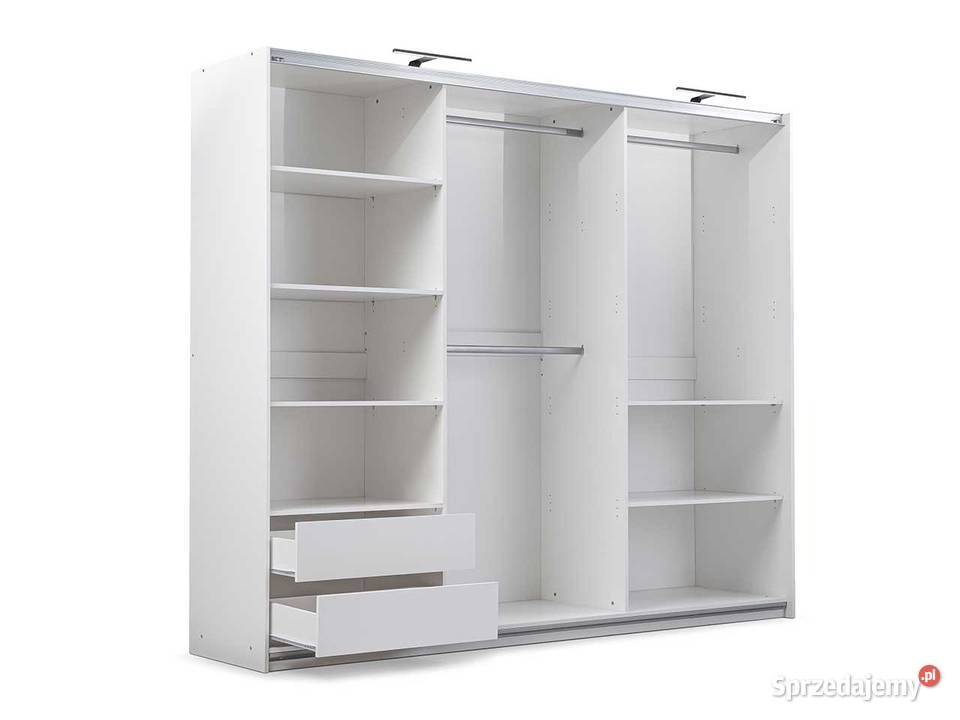 Szafa przesuwna Nimes 250 biała Darmowa dostawa 65cm Wieruszów