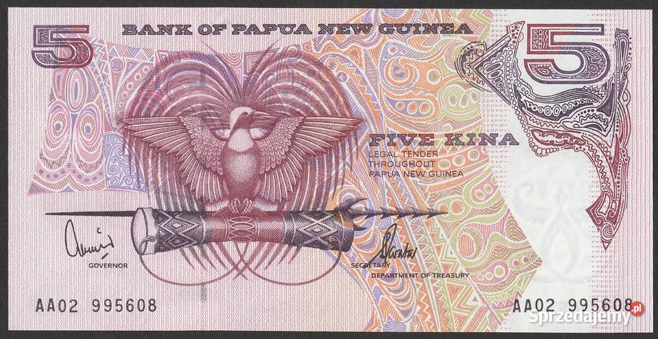 PAPUA NOWA GWINEA 5 KINA STAN BANKOWY UNC Łódź
