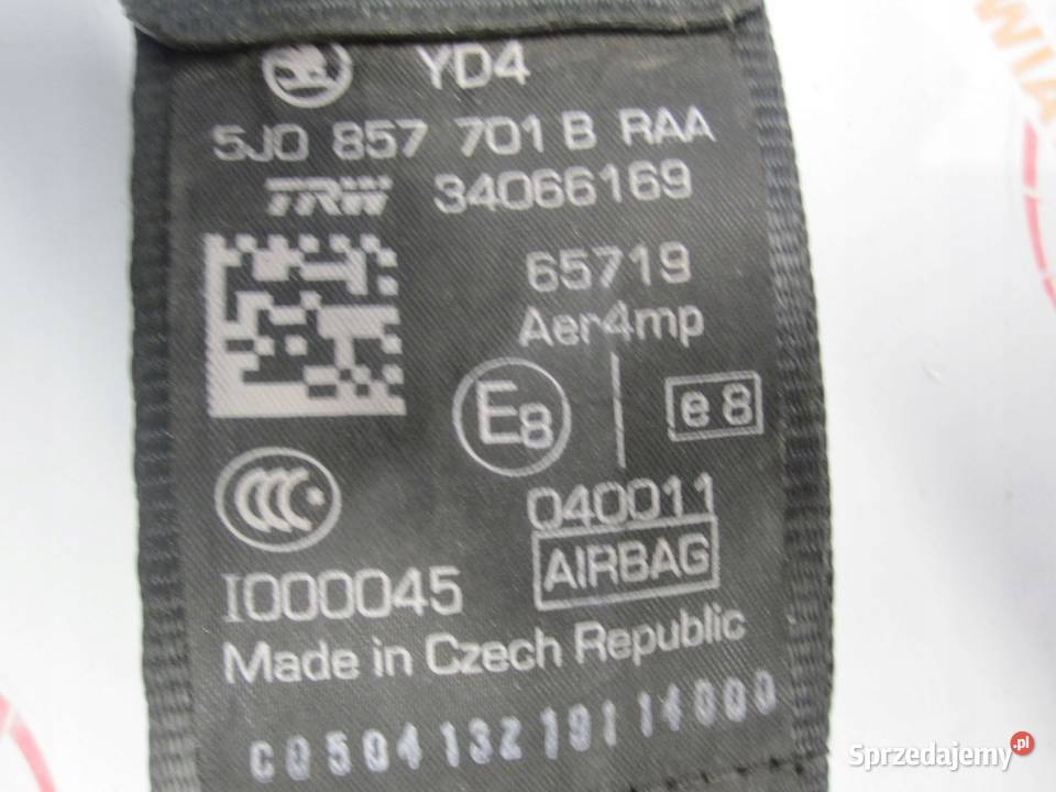 SKODA FABIA II LIFT 13r pas bezpieczeństwa lewy Kielce sprzedam