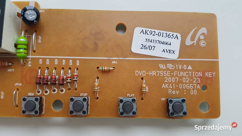 Samsung DVDHR753 HR755 kino PCB AK4100667A Legnica