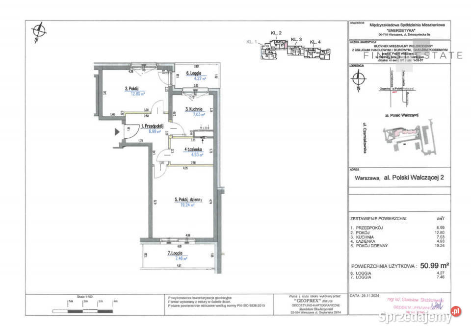 Mieszkanie 51m2 Warszawa Czerniakowska apartamentowiec
