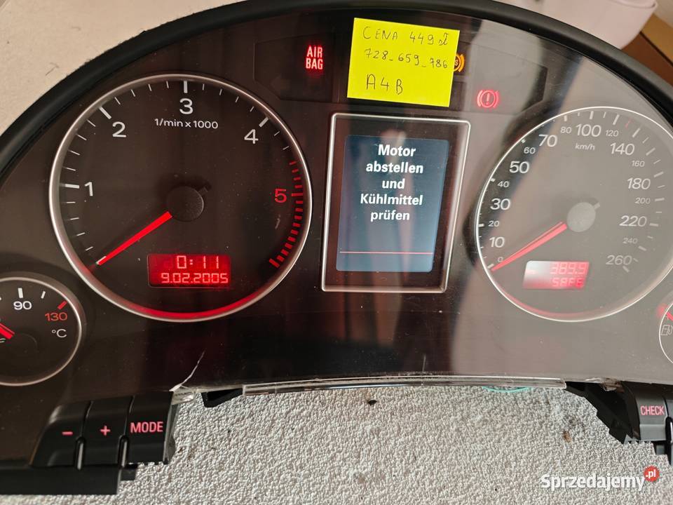 LICZNIK ZEGARY AUDI A4 B7 25 TDI 8E0920931L mazowieckie Warszawa