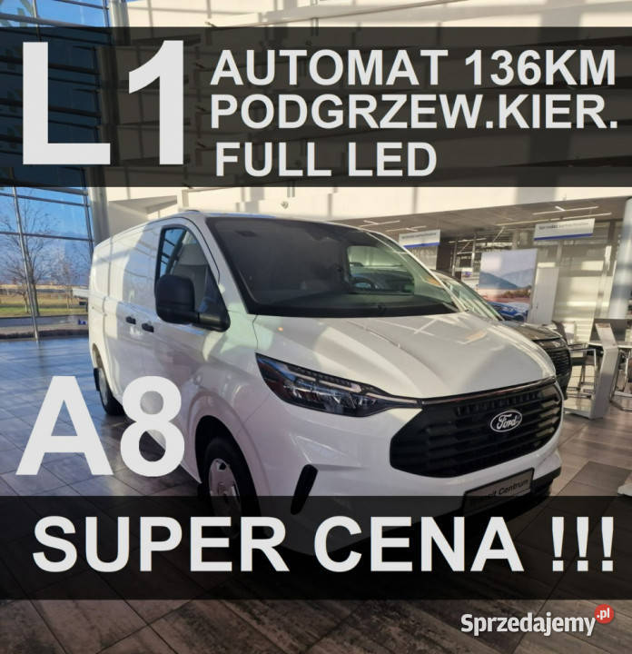 Ford Transit Custom Automat 136 L1 Full LED ESP Szczecinek sprzedam
