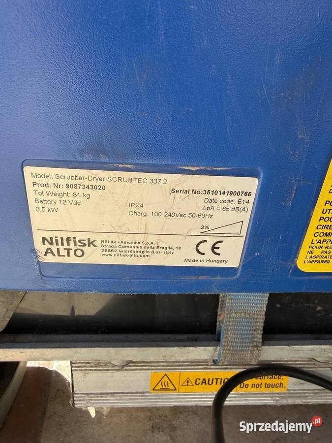 Maszyna czyszcząca Nilfisk Alto SCRUBTEC 3372 Warszawa