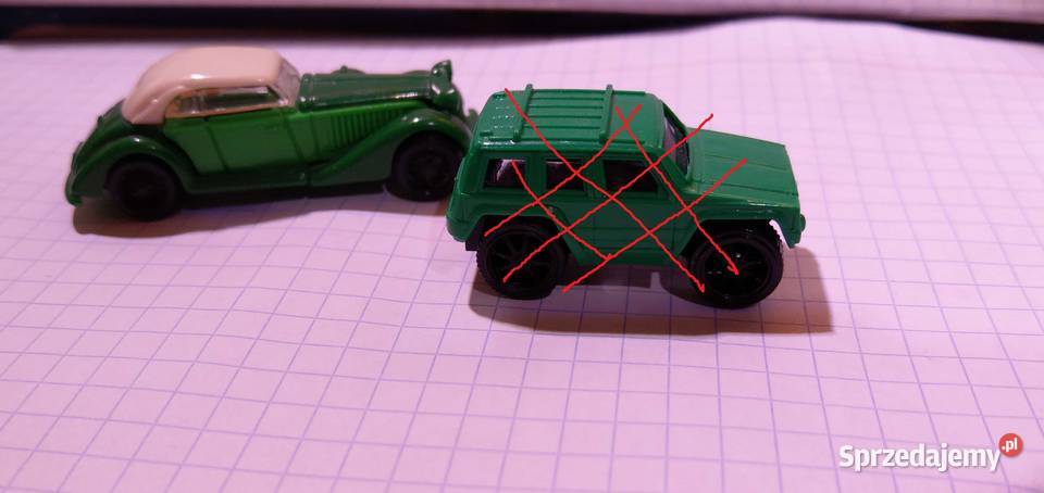 Cabriolet Samochodzik zielony ruchome koła 1993 Warszawa