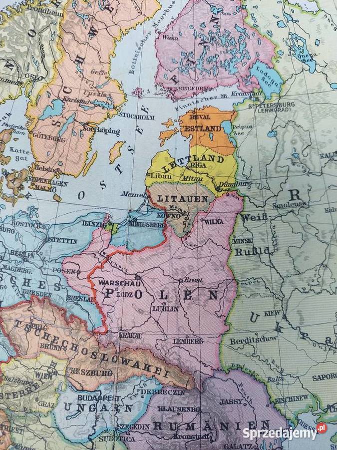 Stary przedwojenny atlas geograficzny niemiecki Tczew sprzedam
