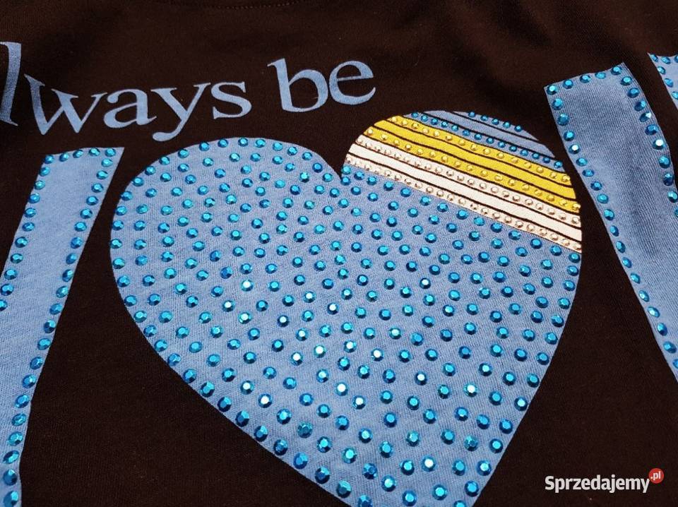 czarny Tshirt z błyskotkami rS Kraków