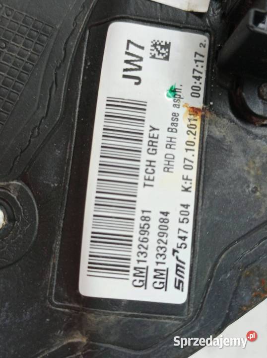 LUSTERKO PRAWE 5PIN Z177 EUROPA 13269581 Opel