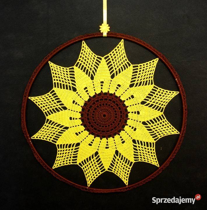 Zawieszka ozdoba na okno szydełkowa 30 wielokolorowy