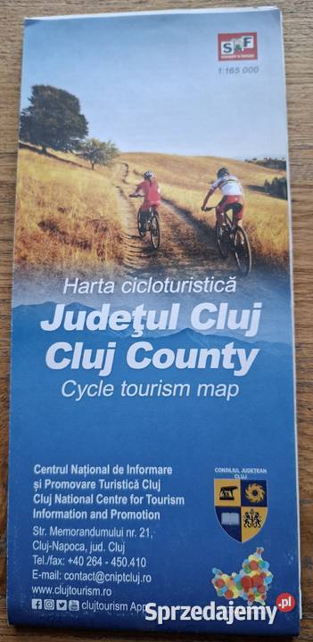 Judetul Cluj Cluj County Cycle tourist map 1165 Mapy i przewodniki małopolskie Kraków sprzedam