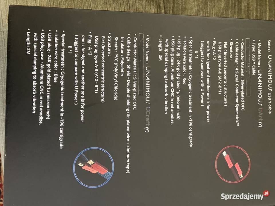 Wysokiej klasy kabel audio USB UArt firmy Pozostałe Lublin