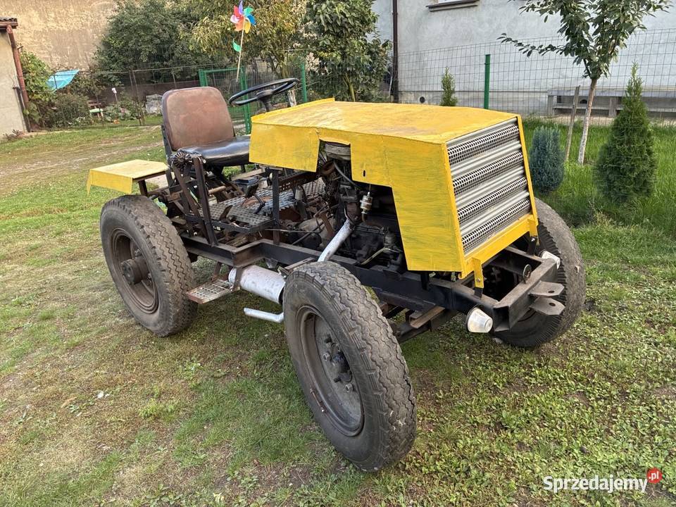 Mini traktorek własnej konstrukcji Silnik i Łódź