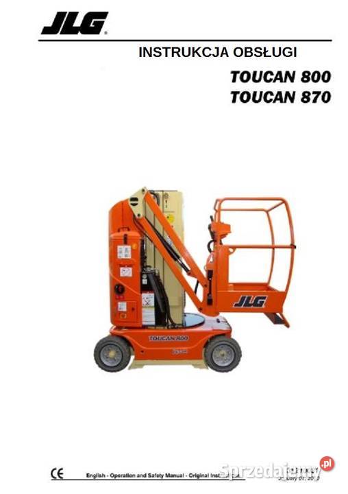 JLG Toucan 800 870 podnośnik instrukcja obsługi motoryzacja, transport Kielce