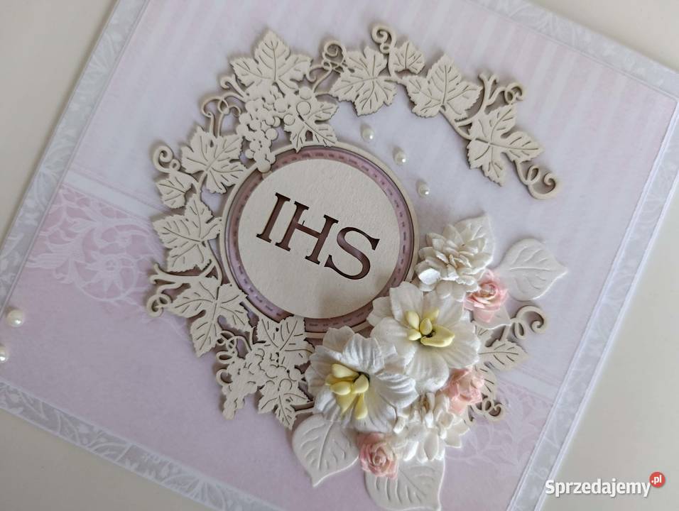 Kartka w pudełku Komunia Święta handmade 5 Łódź