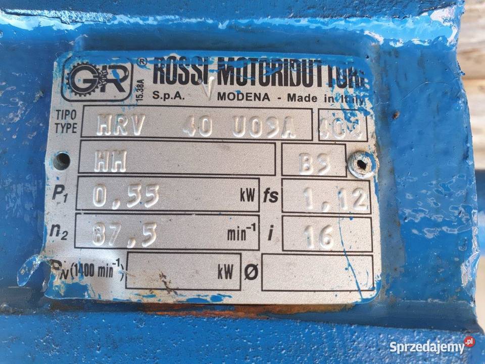 Przekładnia Kątowa MOTOREDUKTOR Napęd 87 obr Opalenica