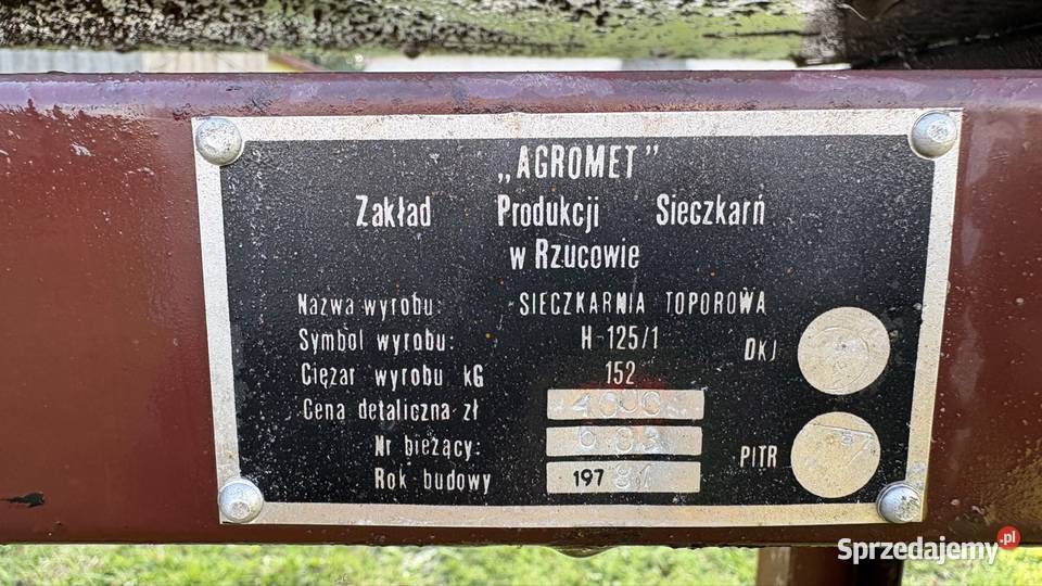 Sieczkarnia Toporowa Do sieczkarni Jarnice