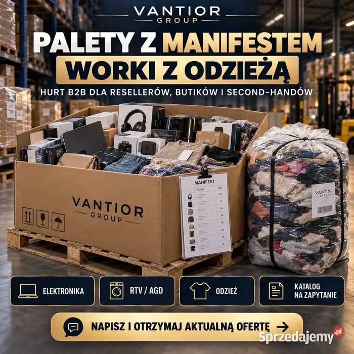 Palety Zwrotów B2B Elektronika AGD RTV Odzież Wrocław