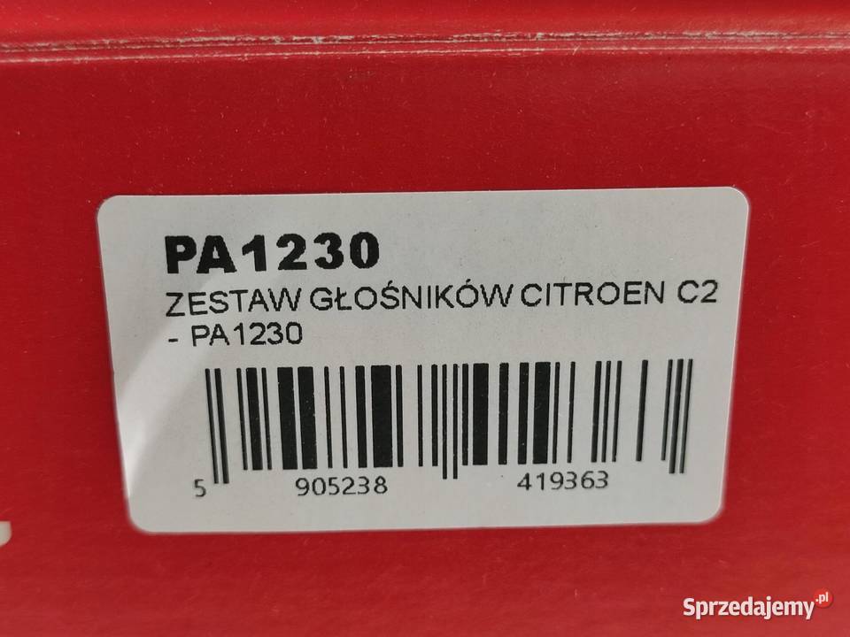 ZESTAW GŁOŚNIKÓW CITROEN C2 DEEJAY ZEROSEI lubelskie