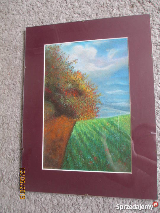 obraz pastel suchy Polna droga Warszawa