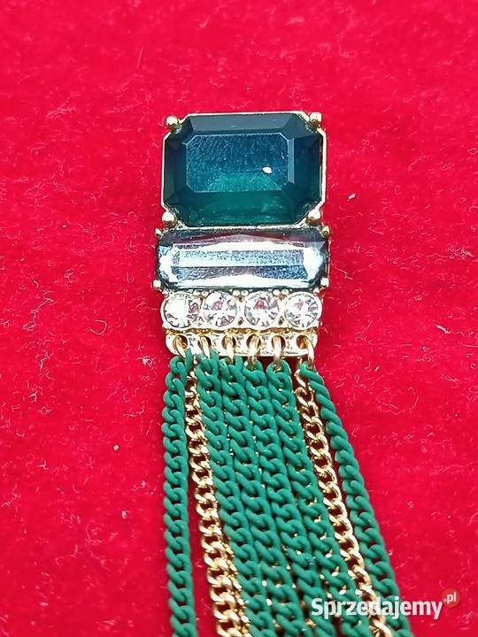 Kolczyki długie błyszczące wyraźny kolor Zamość