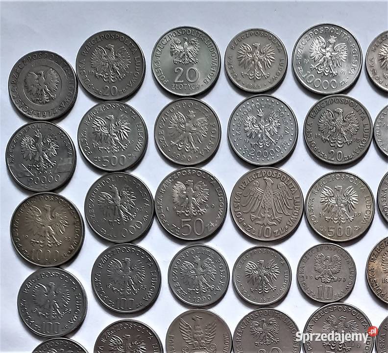 Zestaw IV Monet 80 sztuk Polska PRL Gliwice