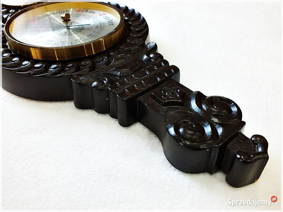 Duży stary Barometr Fischer GDR Stacja pogodowa lubuskie