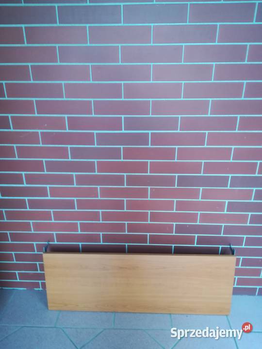 Półka w drewnianej okleinie z uchwytami 100 x36 Lublin