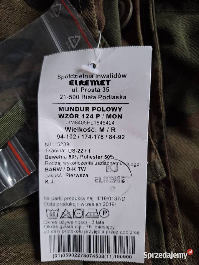 Mundur polowy wzór 125PMON Ząbki