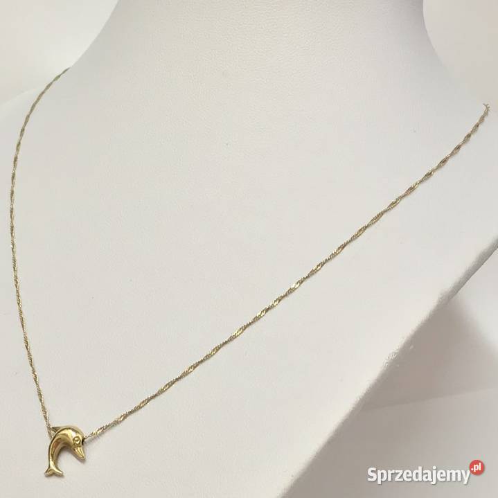 Złoty ŁAŃCUSZEK NASZYJNIK damski 18K splot złote Warszawa sprzedam