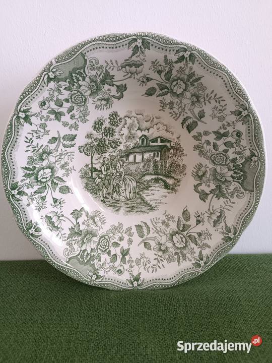 Miska salaterka zielona angielska porcelana Gorlice