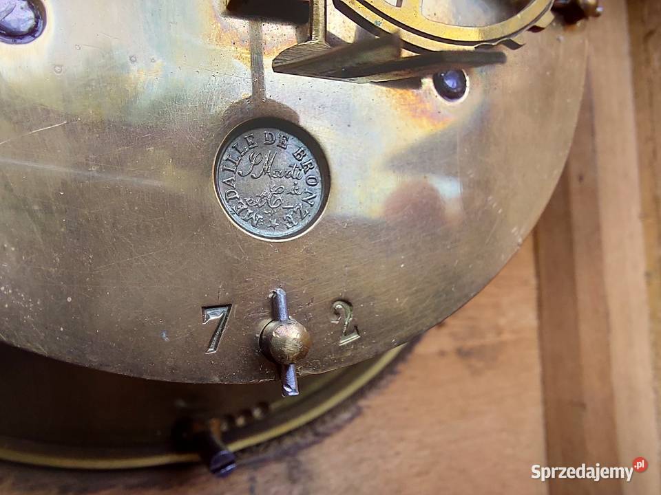 Zabytkowy zegar kominkowy francuski Samuel Marti Tczew sprzedam