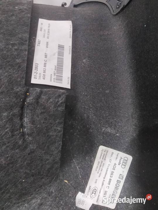 TAPICERKA BOCZEK BAGAŻNIKA PRAWY LEWY TYŁ KPL S7