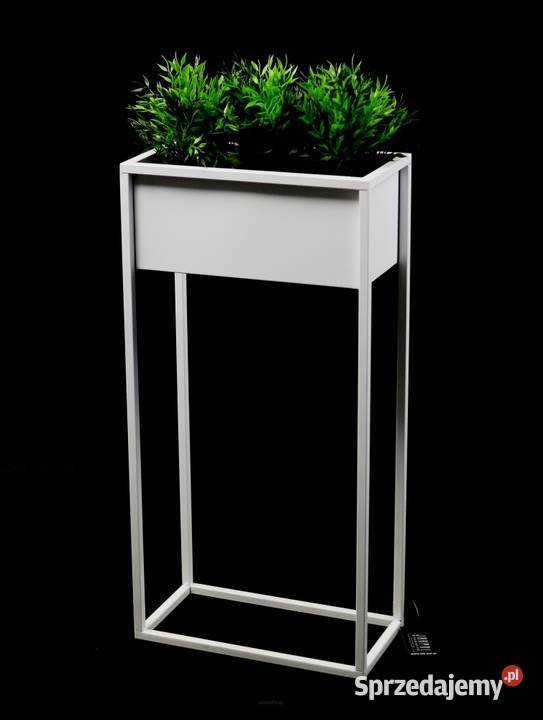 Kwietnik Metalowy Stojak Donica 80x40 skrzynka Dekoracje i ozdoby