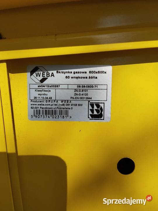 Skrzynka gazowa 600x600 Poznań sprzedam